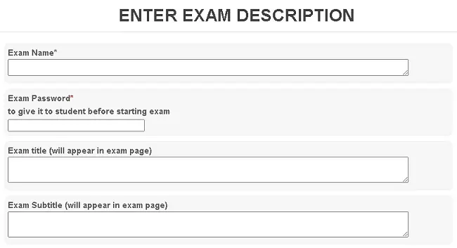 How to create a new exam or Quizes